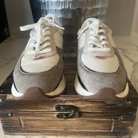 Madewell Kickoff Trainer Sneakers in Grey and Cream Multi - Picture 3 of 7